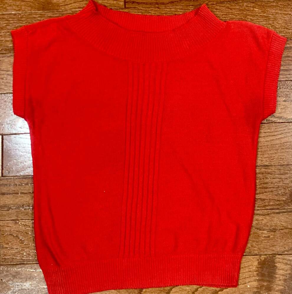 Vintage Red Knit Sweater Vest Button Front –‎ J Knitwear USA